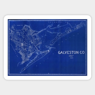 Map of Galvestion Sticker